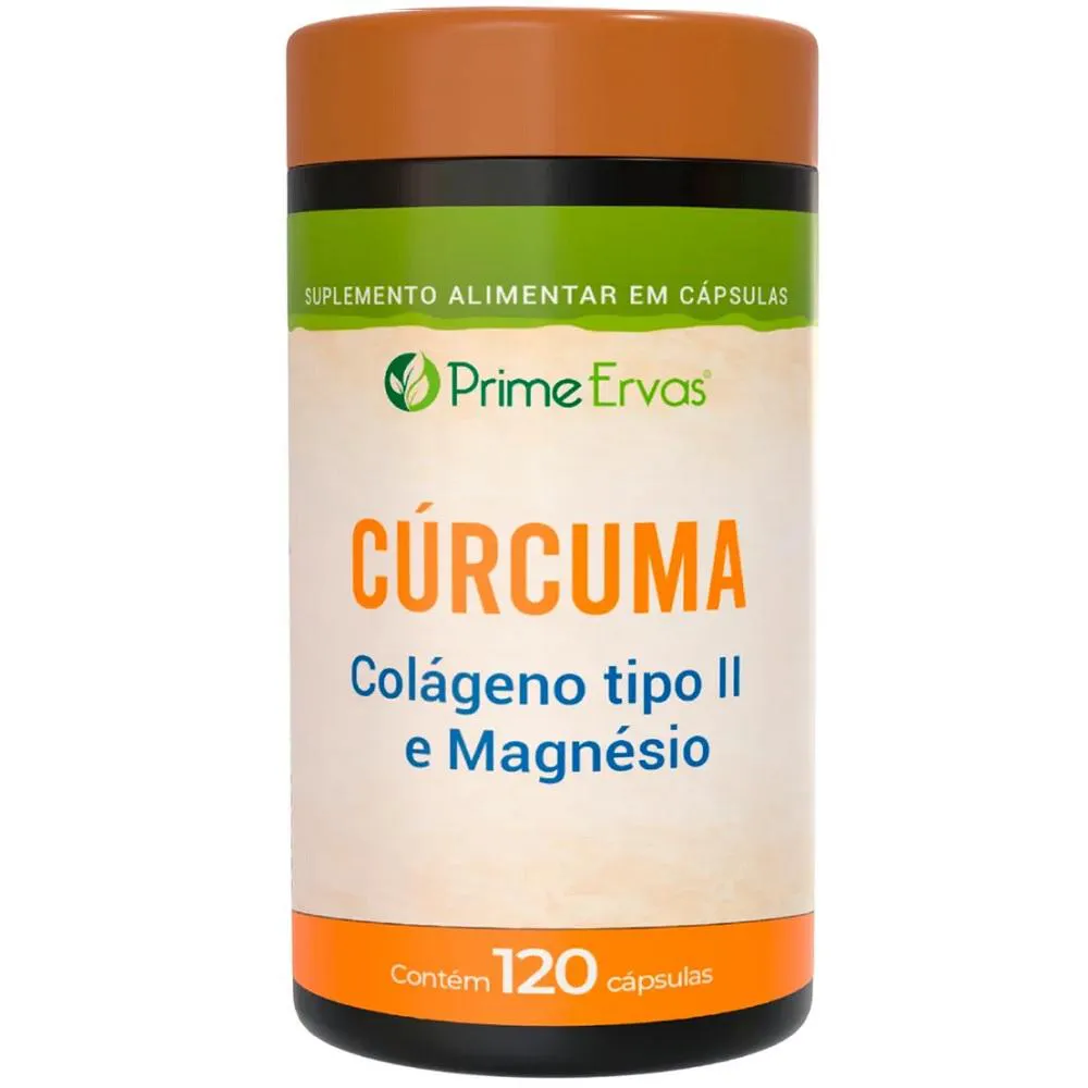 CURCUMA COLAGENO TIPO II E MAGNESIO 120CPS PRIME ERVAS