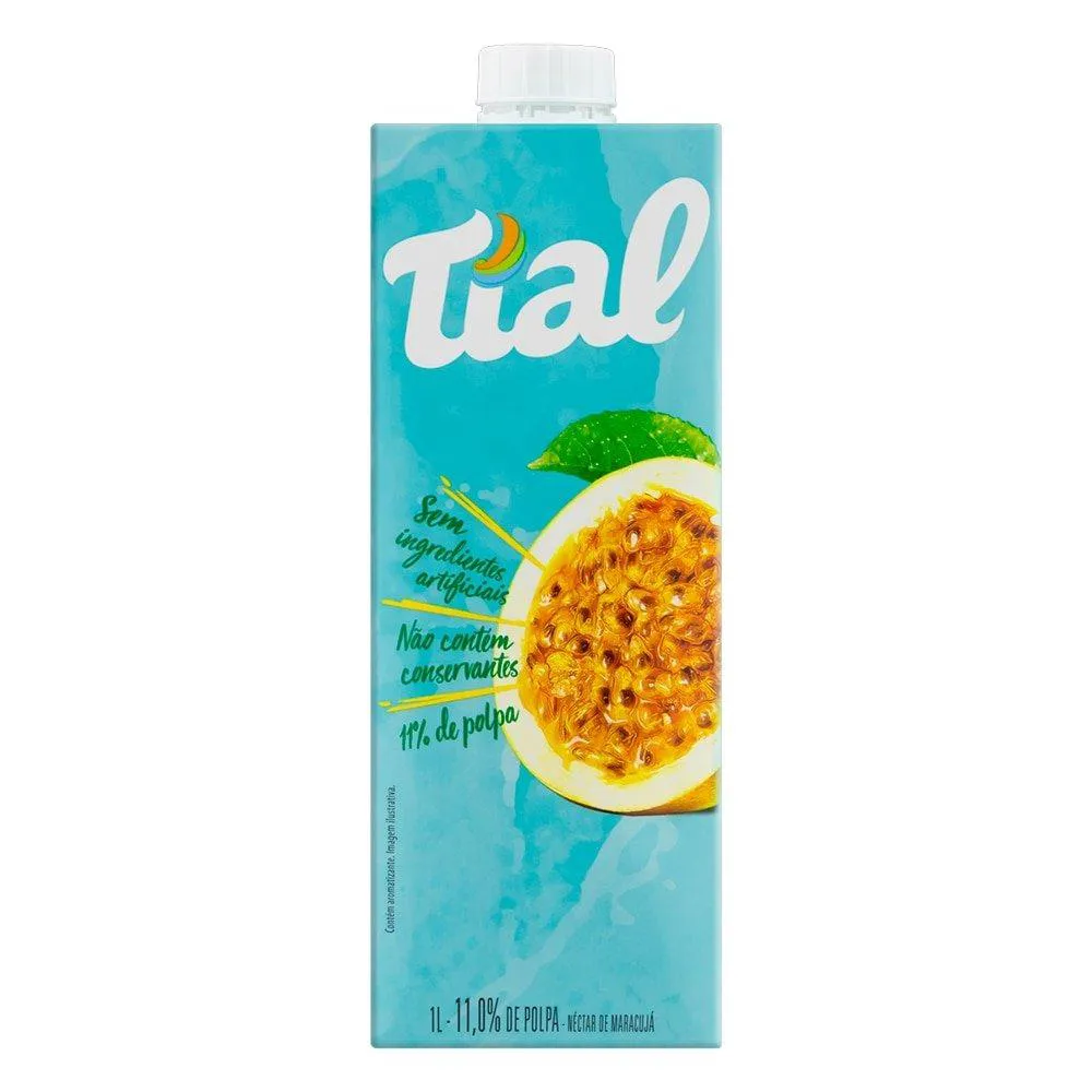 SUCO TIAL NéCTAR MARACUJá 1L - EMBALAGEM COM 12 UNIDADES