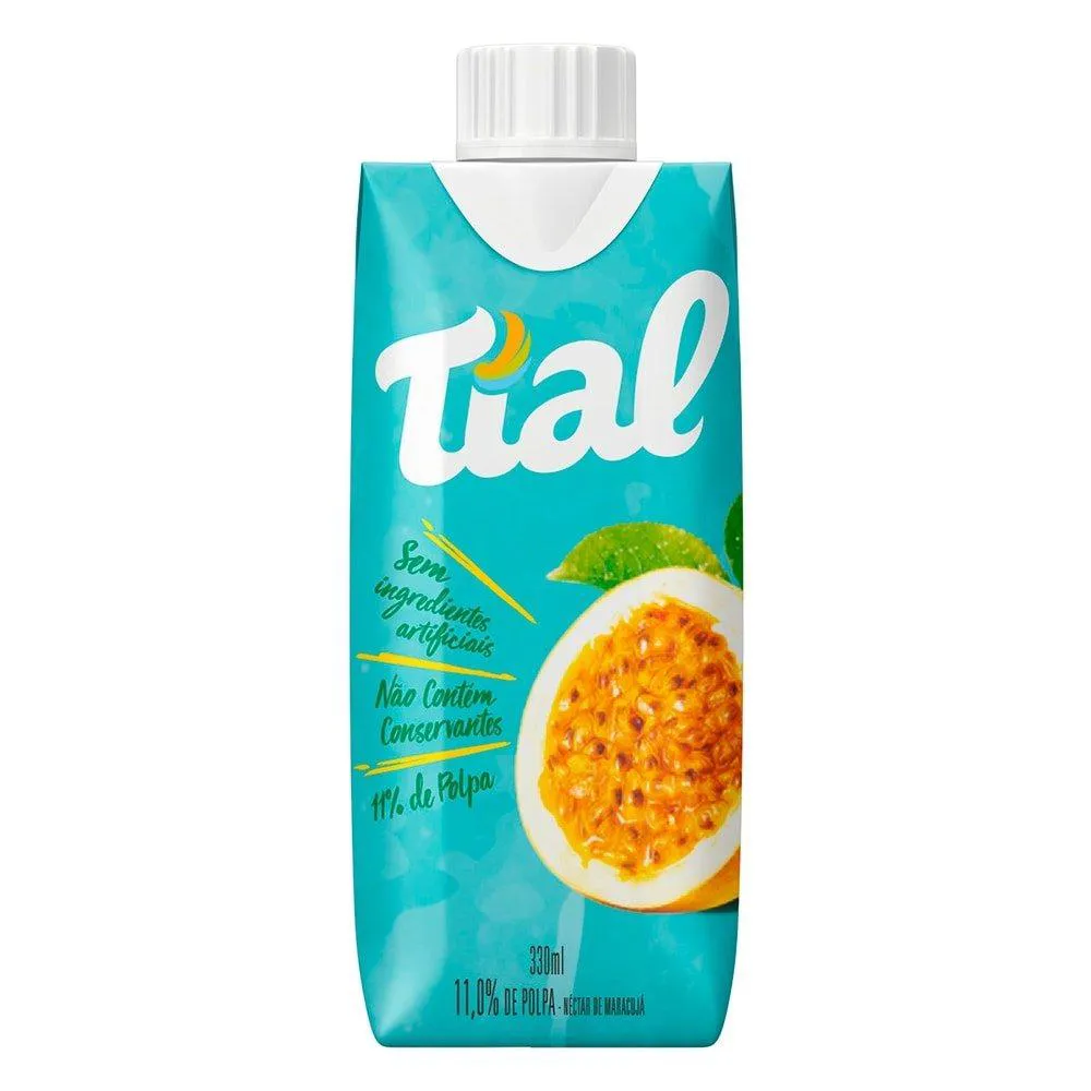 SUCO TIAL NéCTAR MARACUJá 330ML - EMBALAGEM COM 12 UNIDADES