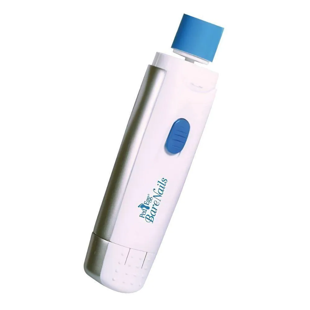 KIT POLIDOR DE UNHA E LIXA PARA UNHA CALO BARE NAILS PED EGG, IDEAL PARA MANICURE, A PILHA COM ACESSóRIOS