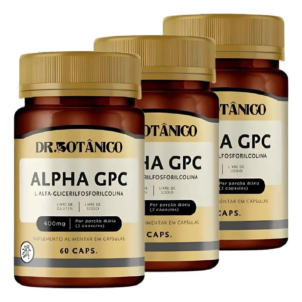 KIT 03 ALPHA GPC 600MG 60CAPS DR. BOTANICO