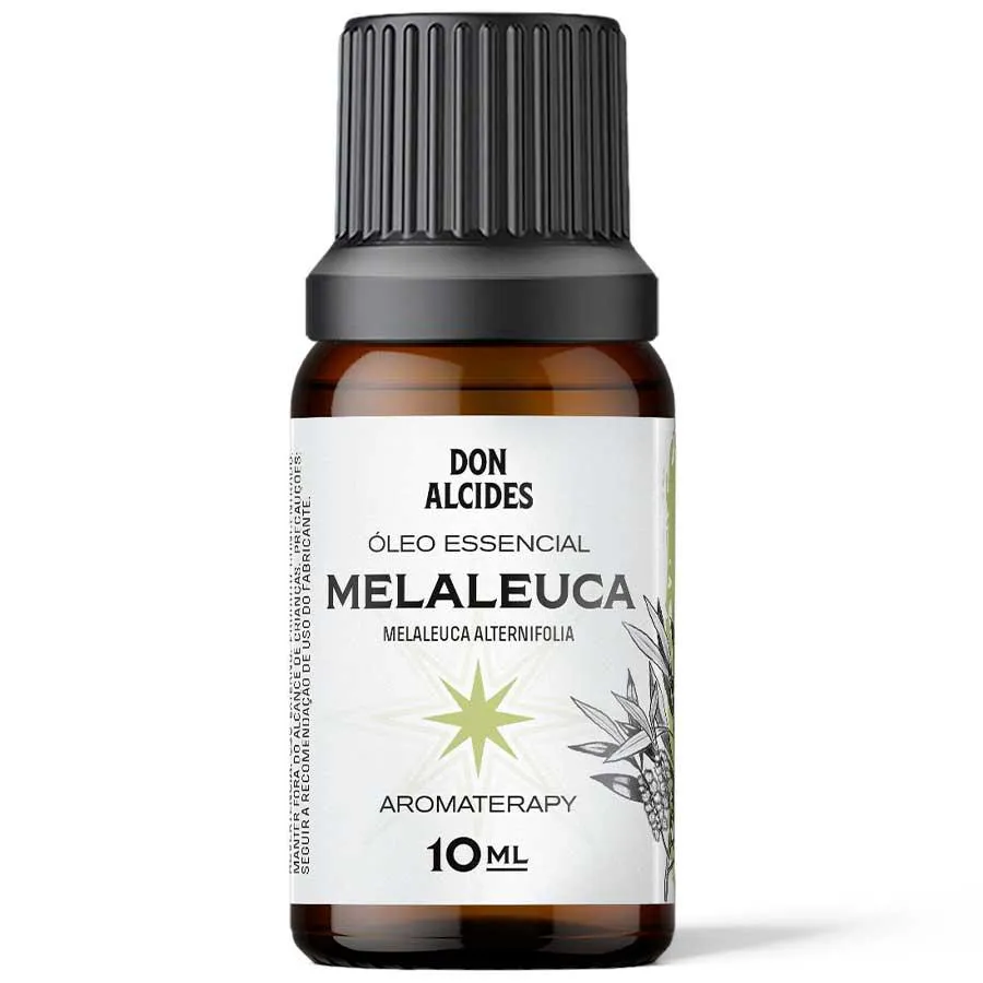 ÓLEO ESSENCIAL MELALEUCA TEA TREE AROMATERAPIA 10ML DON ALCIDES