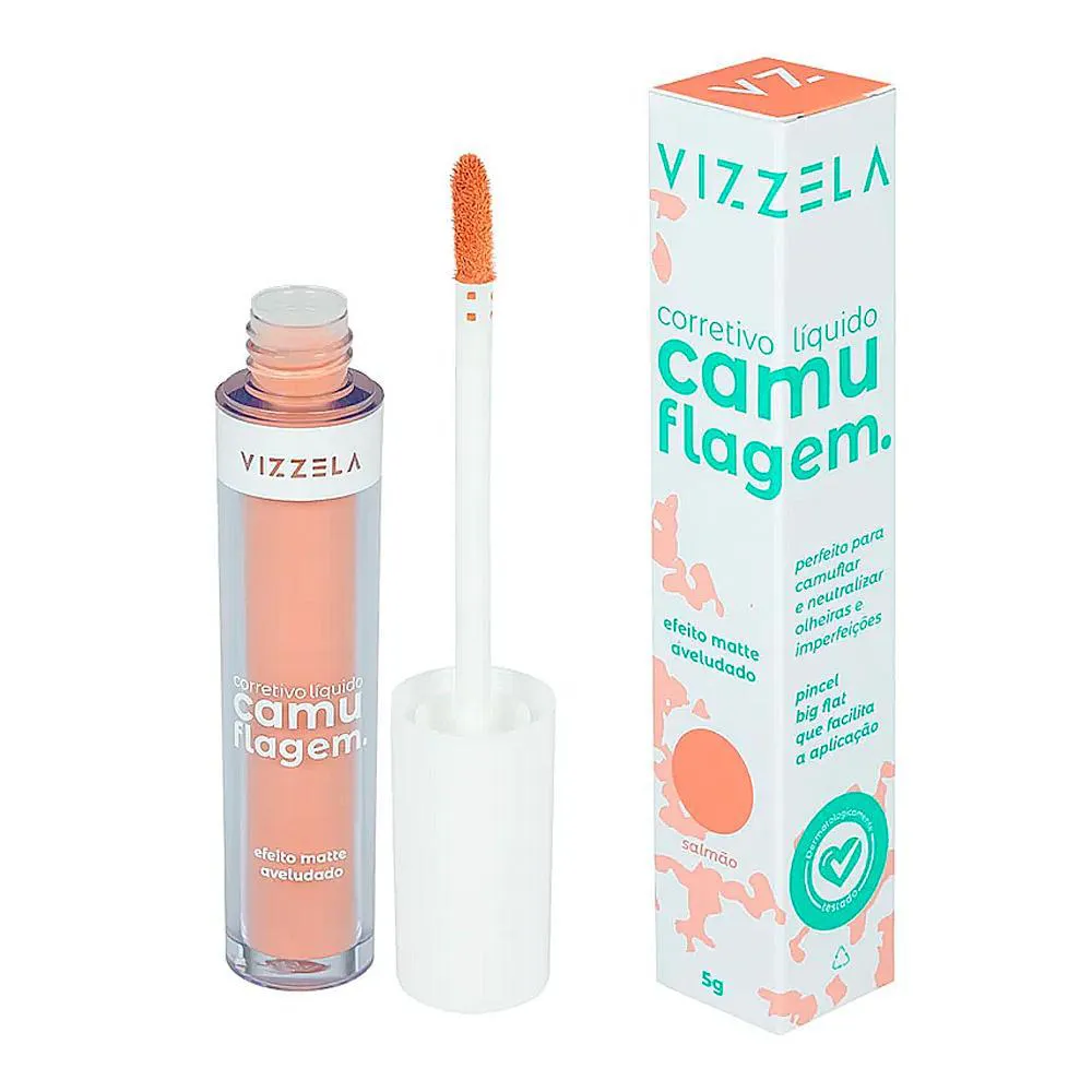VIZZELA CORRETIVO CAMUFLAGEM SALMãO