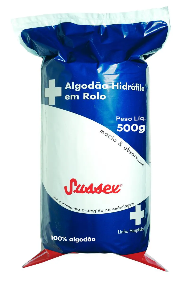 ALGODãO HIDRóFILO EM ROLO 500G - 100% ALGODãO SUSSEX