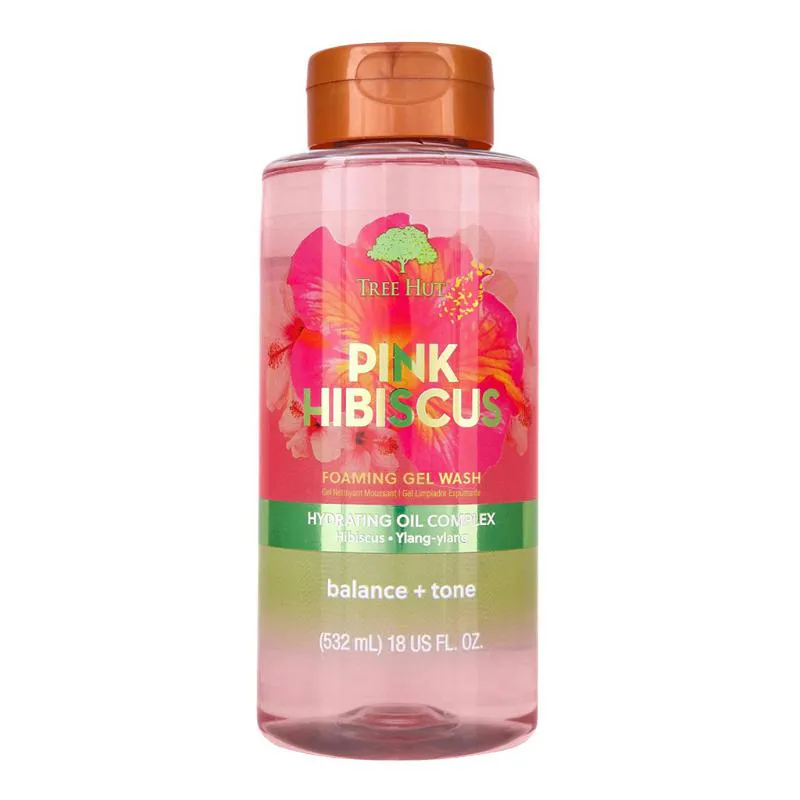 TREE HUT PINK HIBISCUS FOAMING GEL WASH - SABONETE CORPORAL 532ML