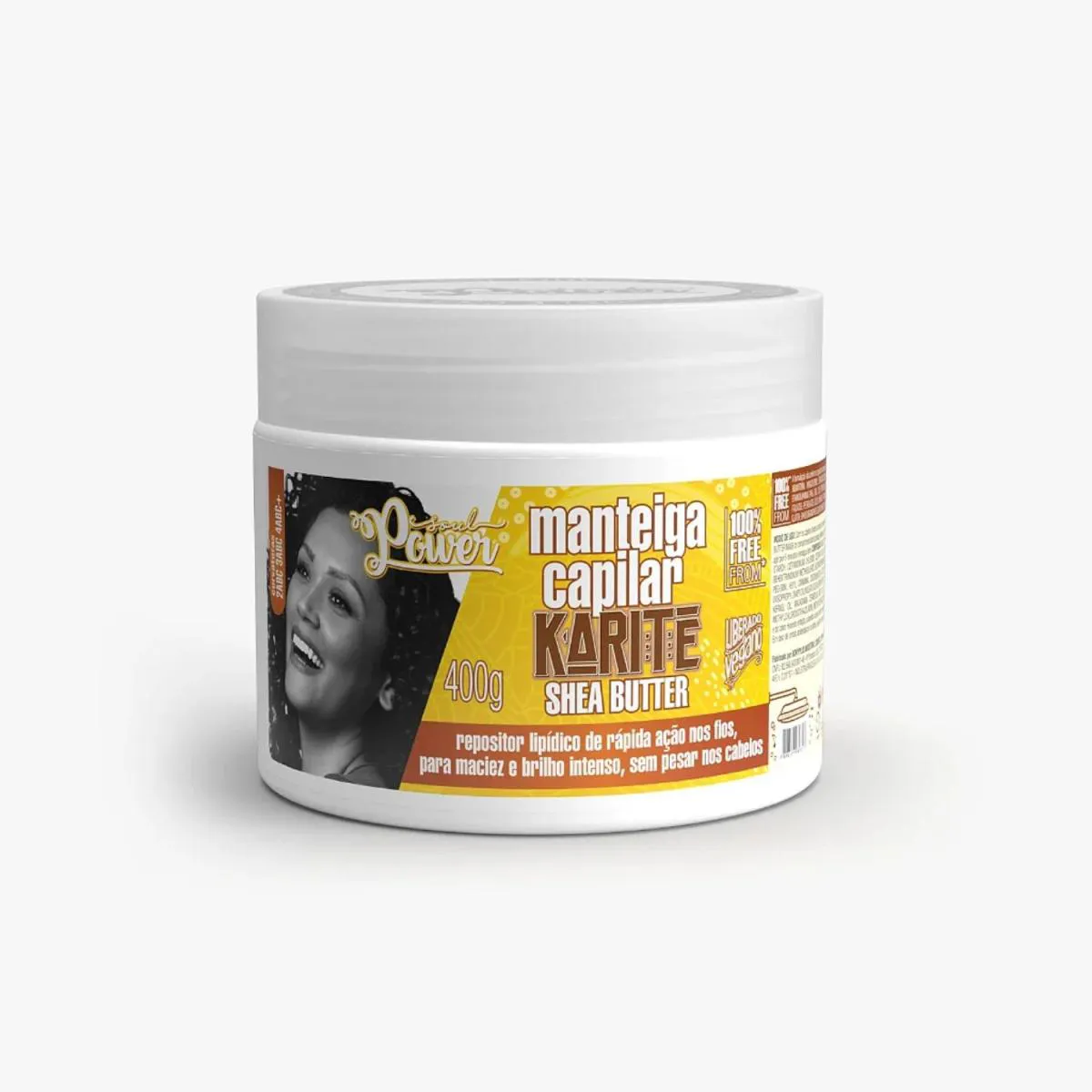 CREME DE TRATAMENTO 400G MANTEIGA KARITé CRESPOS -SOUL POWER