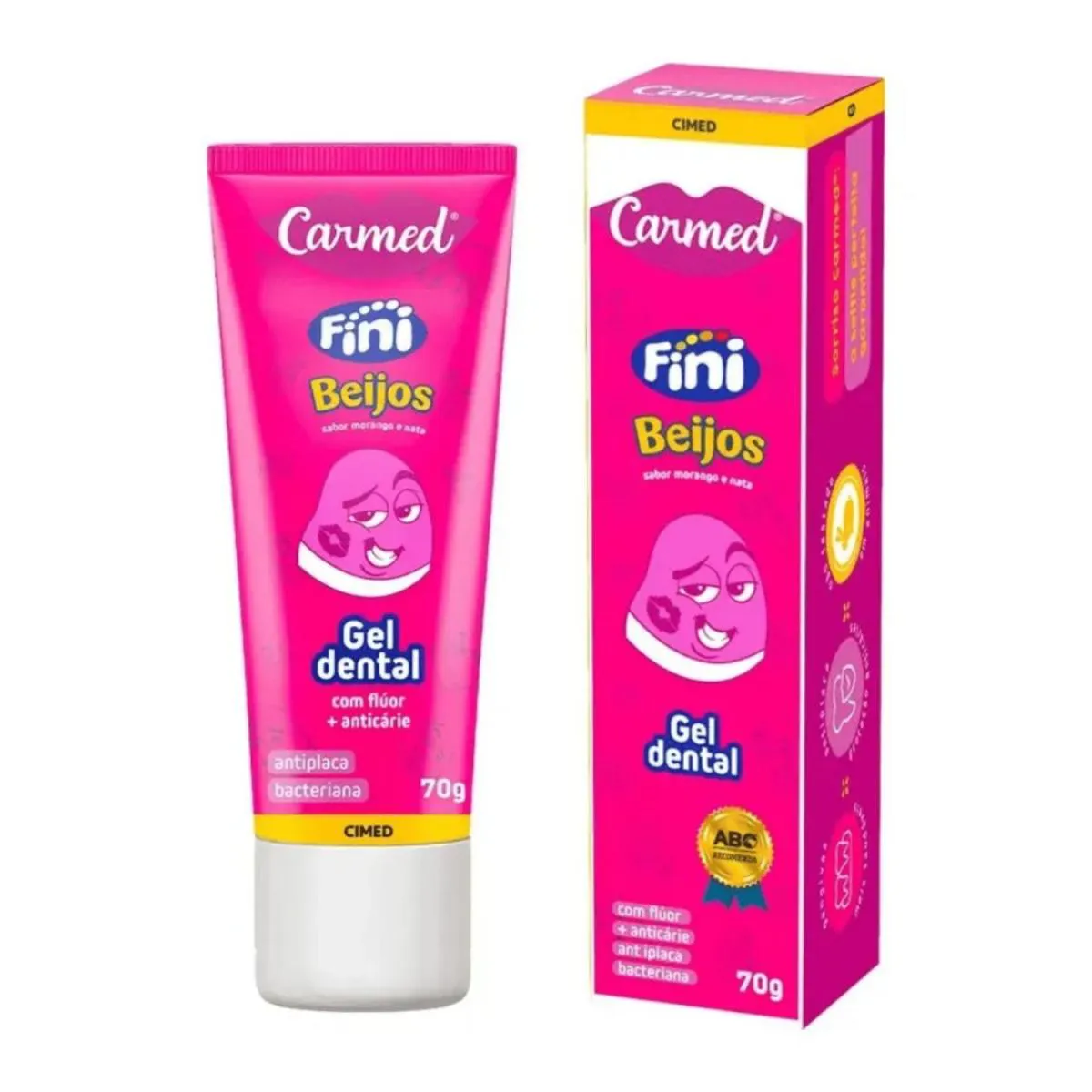 GEL DENTAL CARMED BEIJOS SABOR MORANGO 70G – CIMED