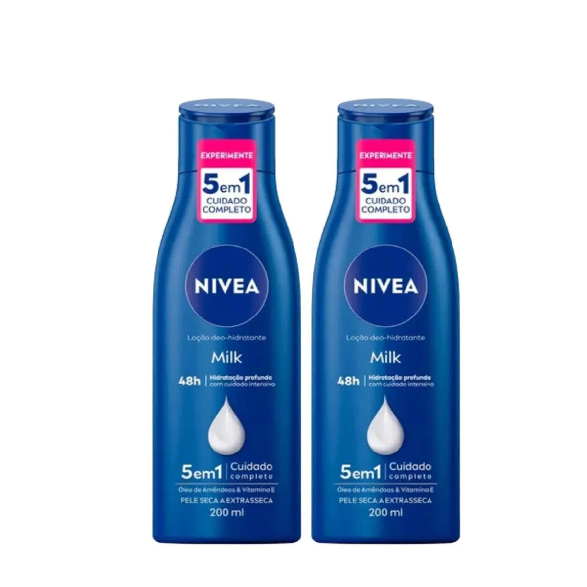 KIT C2 LOçãO DEO-HIDRATANTE MILK PELE SECA 200ML - NIVEA