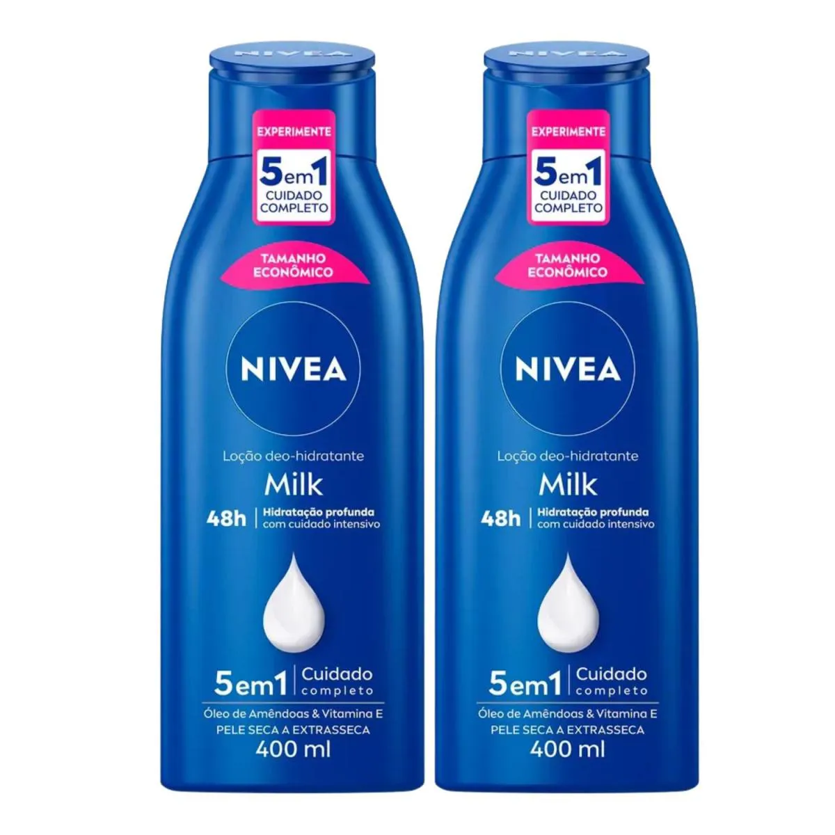 KIT C2 LOçãO DEO-HIDRATANTE PELE SECA MILK 400ML - NIVEA