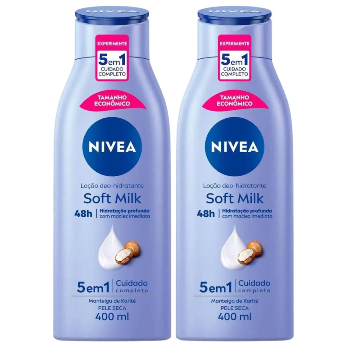 KIT C2 LOçãO HIDRATANTE SOFT CUIDADO COMPLETO 400ML -NIVEA
