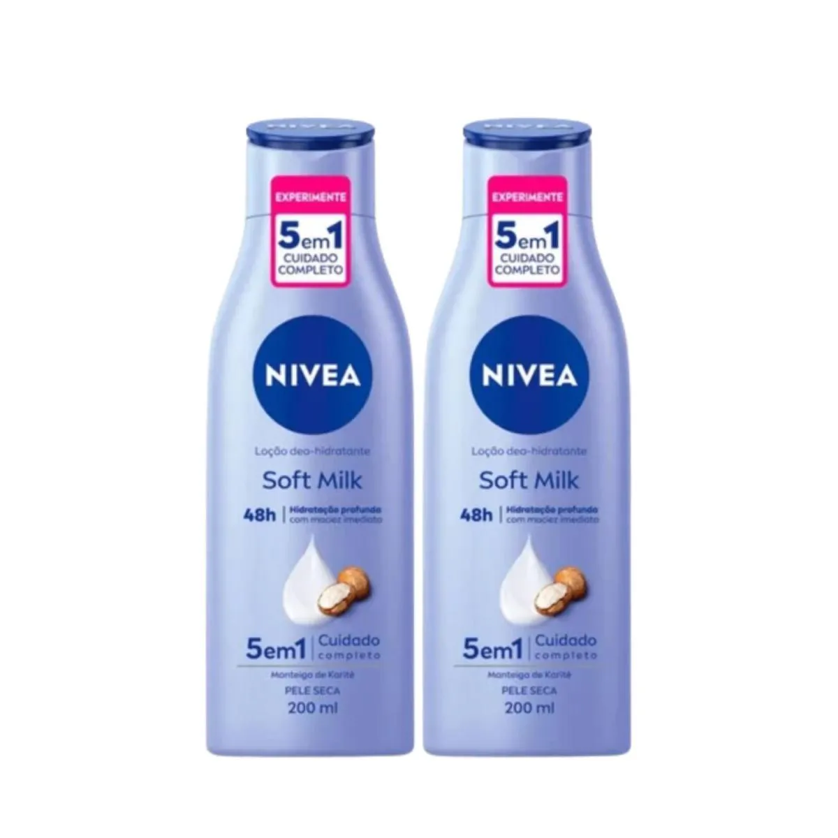 KIT C2 LOçãO HIDRATANTE SOFT MILK PELE SECA 200ML - NIVEA