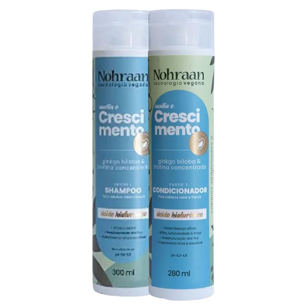 KIT SHAMPOO E CONDICIONADOR AULIXIA O CRESCIMENTO - NOHRAAN