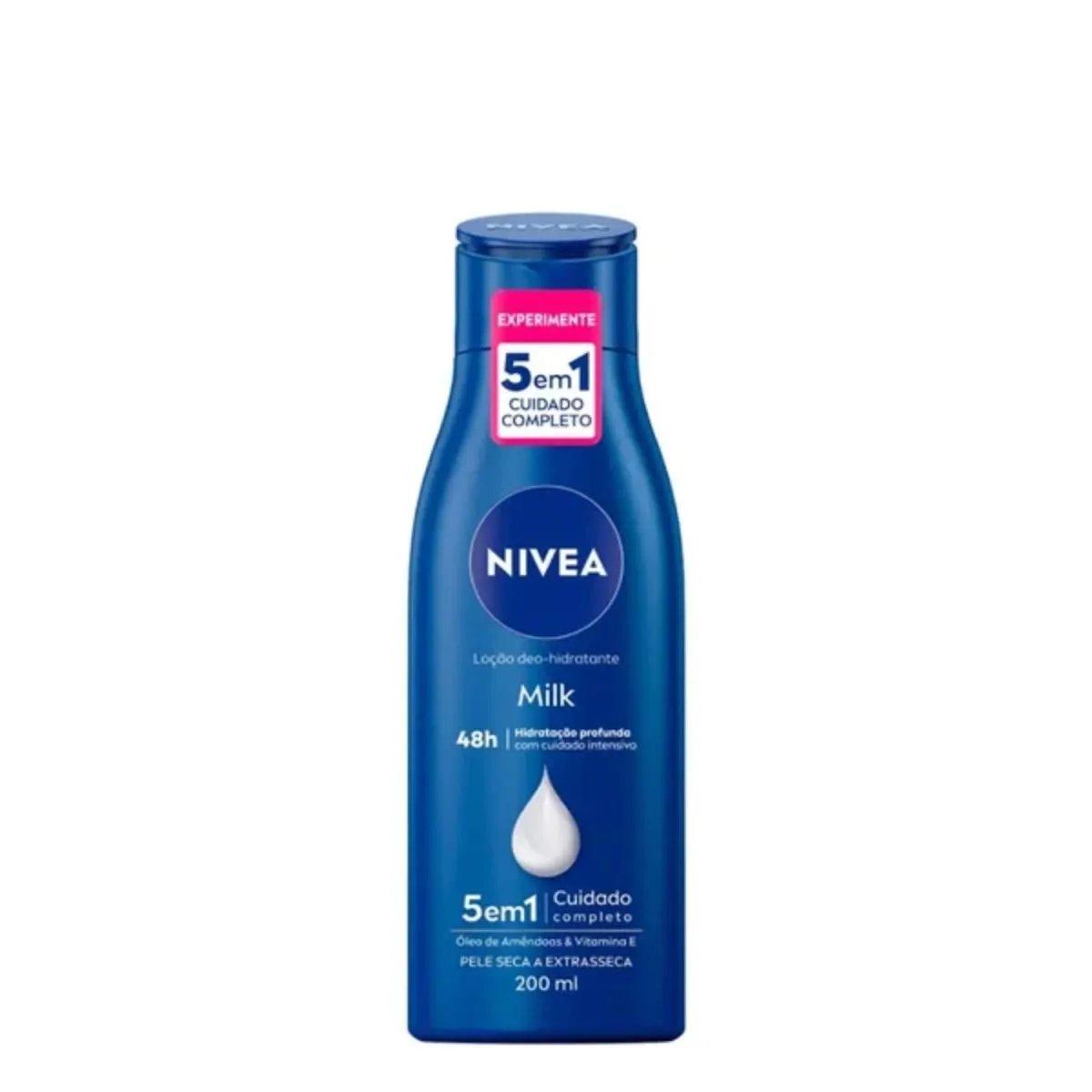 LOçãO DEO-HIDRATANTE MILK 5 EM 1 PELE SECA 200ML - NIVEA