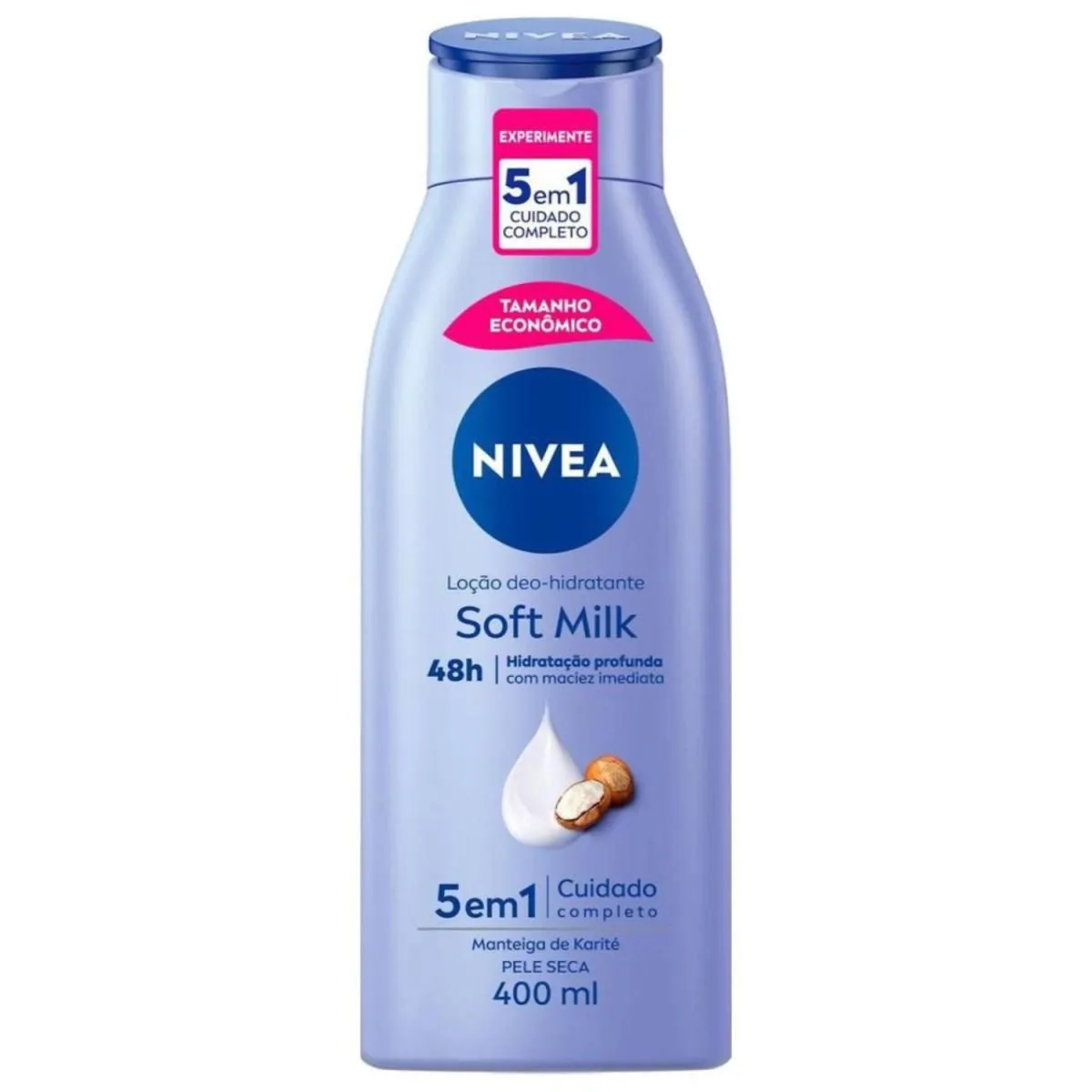 LOçãO DEO-HIDRATANTE SOFT MILK CUIDADO COMPLETO 400ML -NIVEA