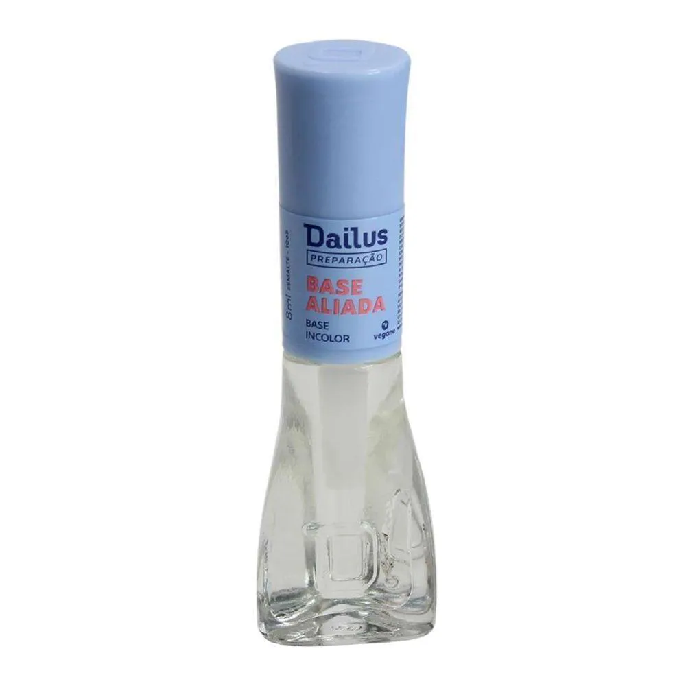 BASE INCOLOR BASE ALIADA 10ML DAILUS FORçA PARA UNHAS E ESMALTAçãO DURADOURA
