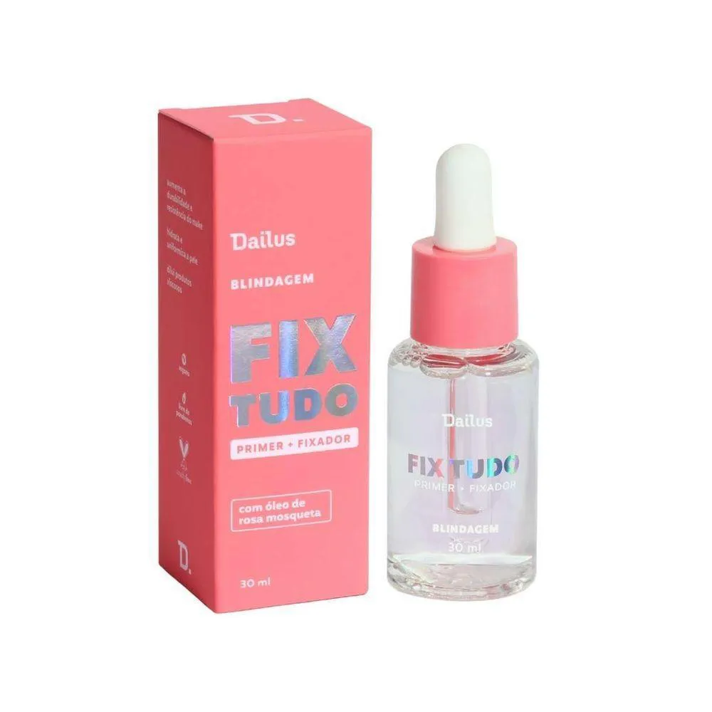 BLINDAGEM FIX TUDO 10ML DAILUS PRIMER, FIXADOR, DILUIDOR MULTIFUNCIONAL E HIDRATAçãO PROFUNDA