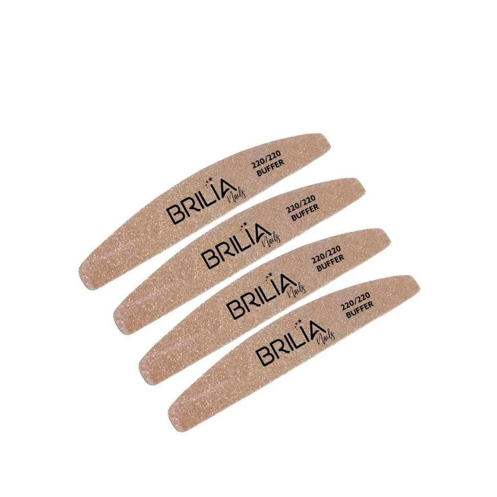 BRILIA NAILS LIXA BOOMERANG 220-220 BUFFER UN - QUALIDADE GARANTIDA