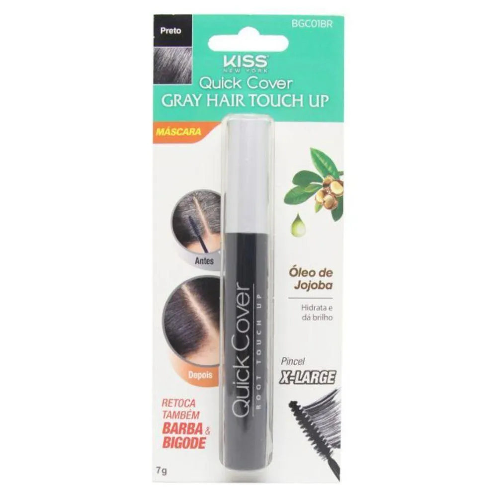 KISS NY RETOQUE CAPILAR MáSCARA PRETO BRUSH-IN