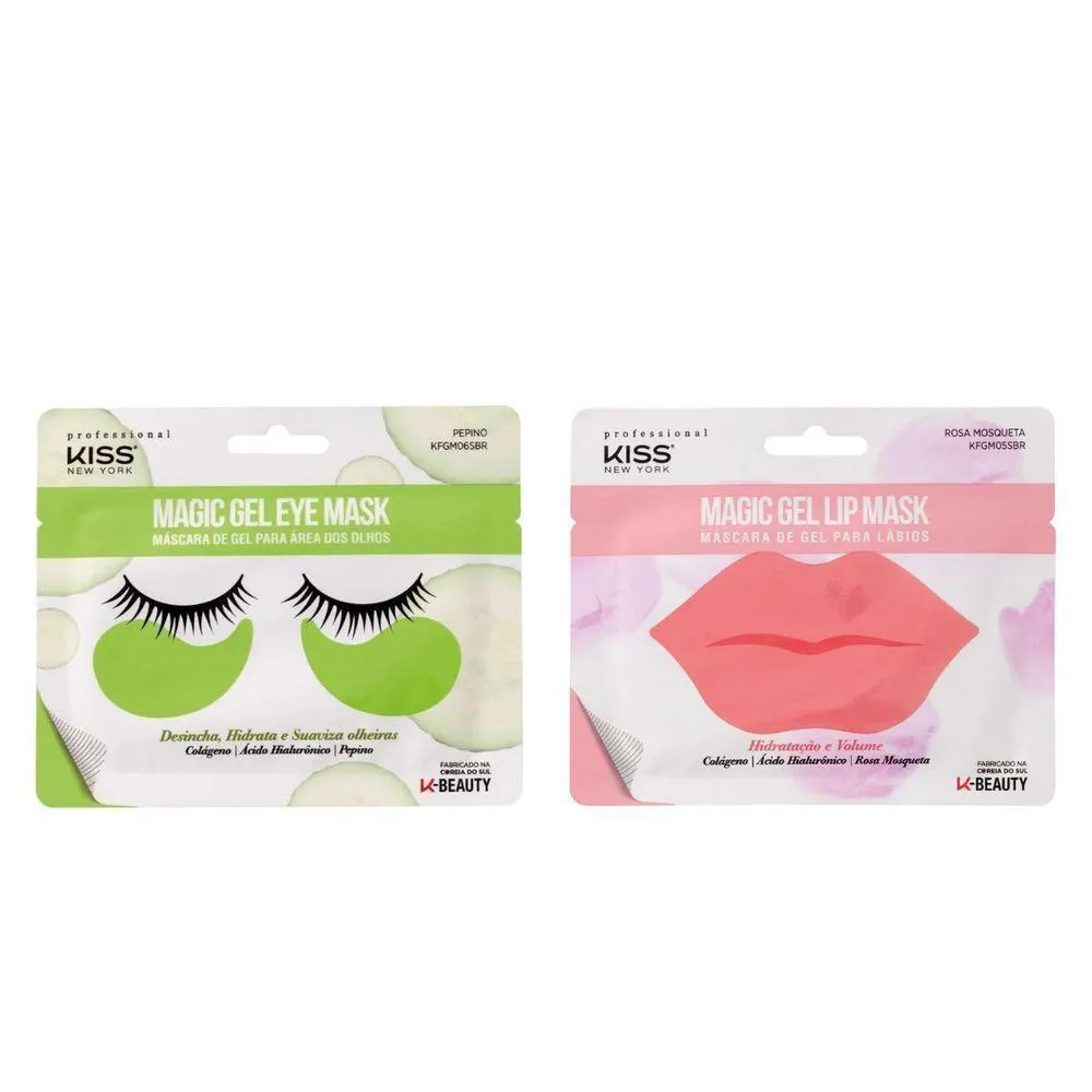 KIT KISS NY MáSCARA MAGIC GEL PARA OLHOS + LáBIOS - QUALIDADE SUPERIOR