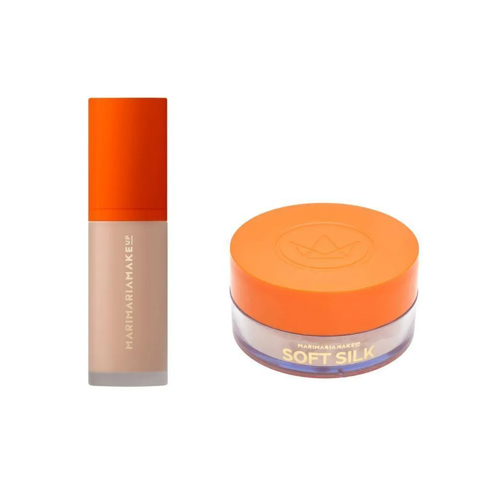KIT MARI MARIA BASE MATTE VELVETSKIN NUDE+Pó DELICATE - QUALIDADE GARANTIDA