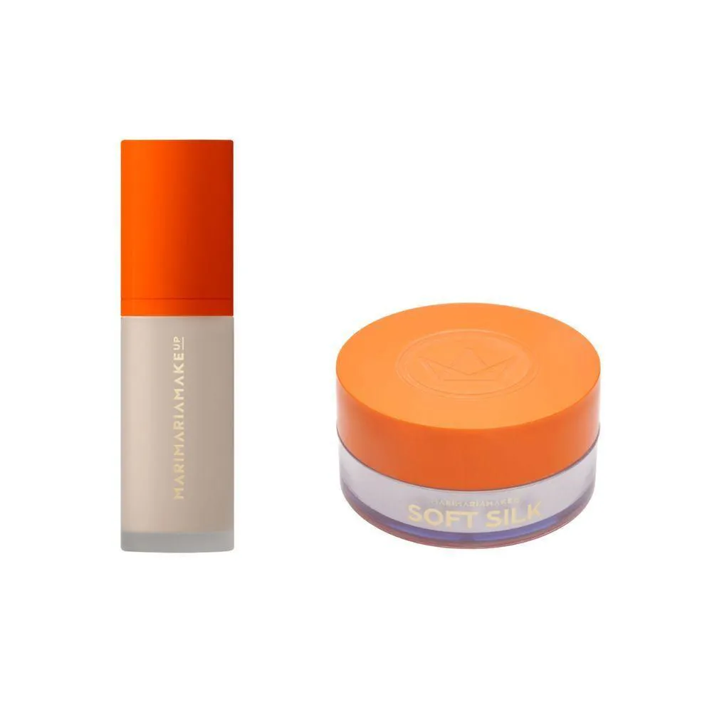 KIT MARIMARIA BASE MATTE VELVETSKIN BAUNILHA+Pó VANILLAPUFF - SELEçãO DE ALTA QUALIDADE