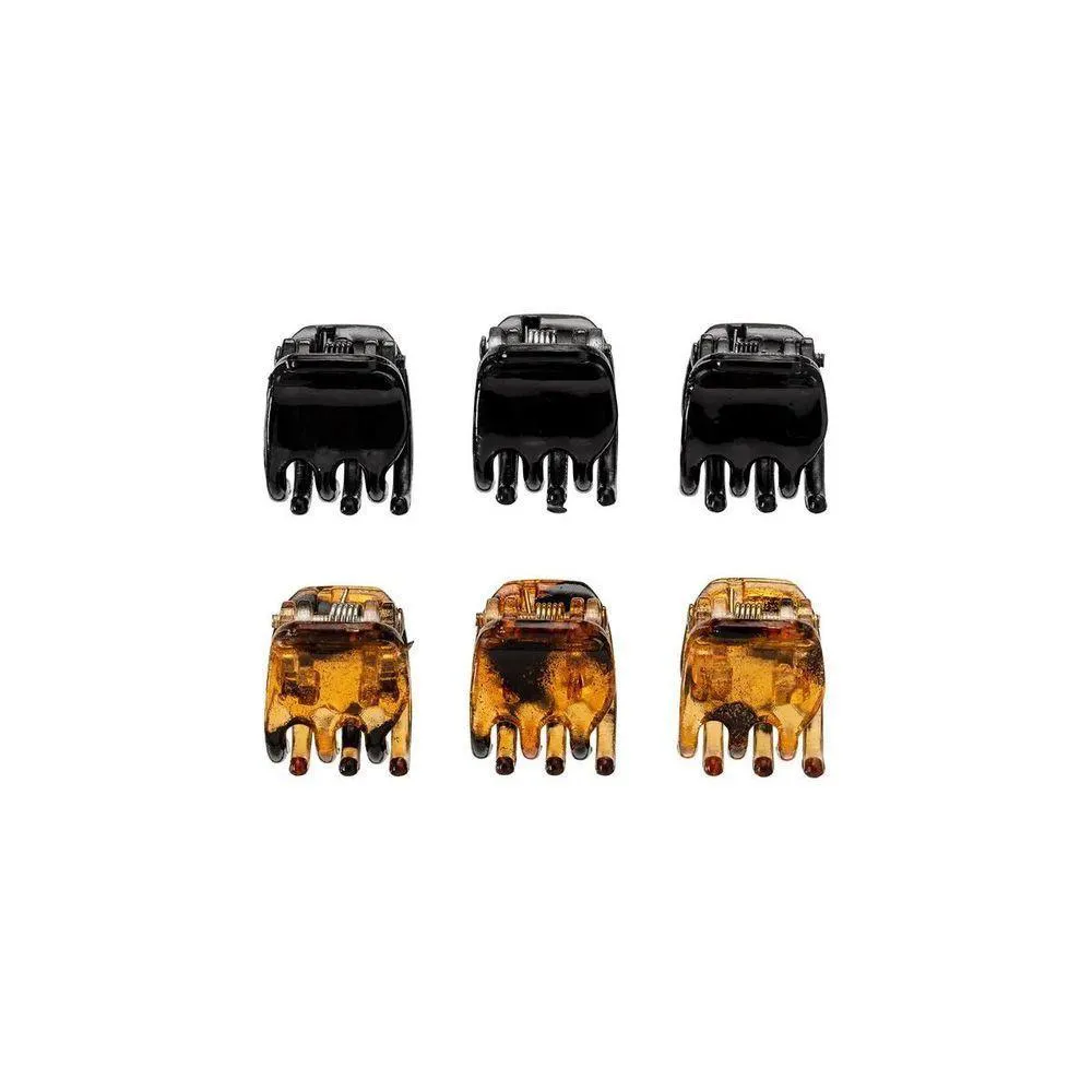KIT PIRANHAS DE CABELO MéDIO SORTIDO 6 UNIDADES PROART FIXAçãO SEGURA E ESTILO VERSáTIL