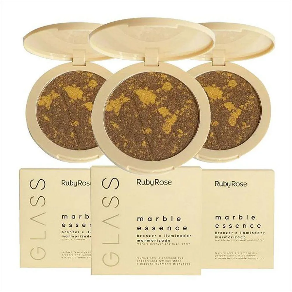 KIT RUBY ROSE BLONZER E ILUMINADOR GLASS HBF16051+BATOM GL02