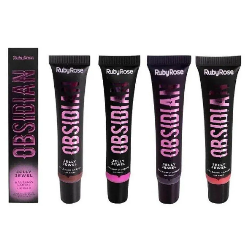 KIT RUBY ROSE OBSIDIAN BALM JELLY JEWEL 4 CORES - DESIGN ROBUSTO
