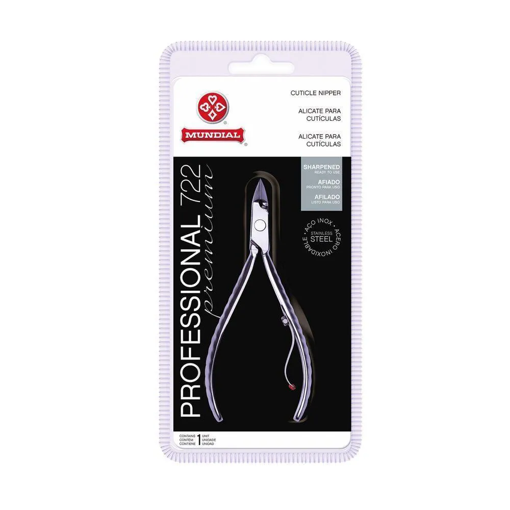 MUNDIAL ALICATE CUTICULA 722 CABO LONGO PROFESSIONAL PINTADO NA COR INOX