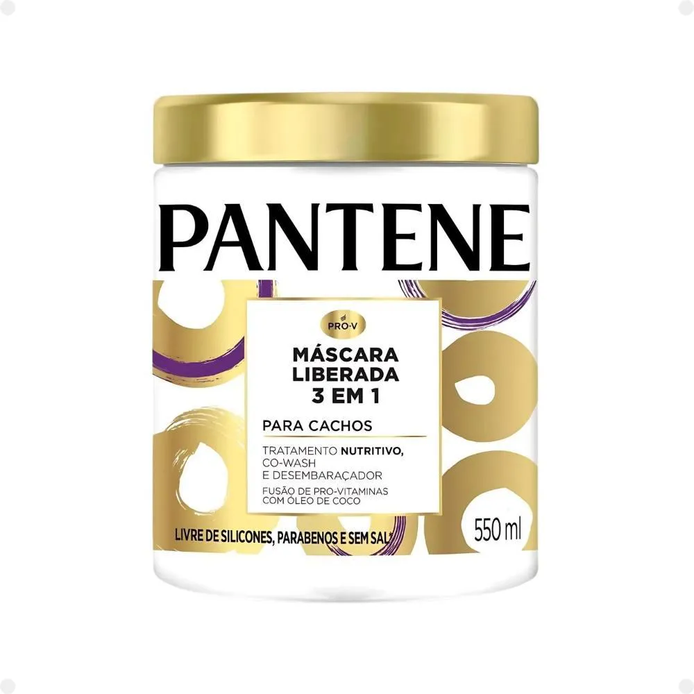 MáSCARA LIBERADA 3 EM 1 PANTENE PRO-V PARA CACHOS 550ML