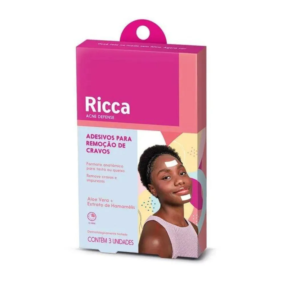 RICCA FITA ADESIVA P- RETIRAR CRAVOS DA TESTA E QUEIXO 3PCS