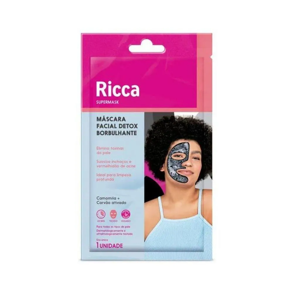 RICCA MáSCARA BORBULHANTE PARA DESINTOXICAR A PELE
