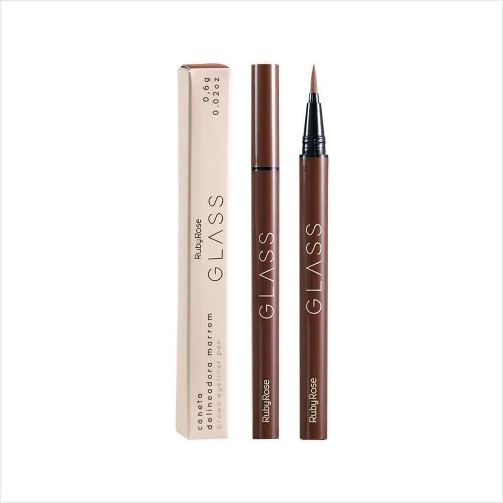 RUBY ROSE CANETA DELINEADORA MARROM LIGHT BROWN GLASS HB5271 0,6G