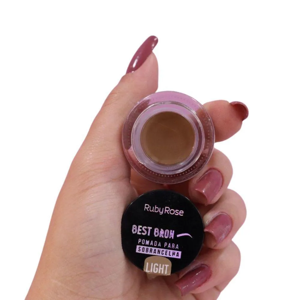 RUBY ROSE HB8400 BEST BROWN POMADA PARA SOBRANCELHA 3,3G MEDIUM