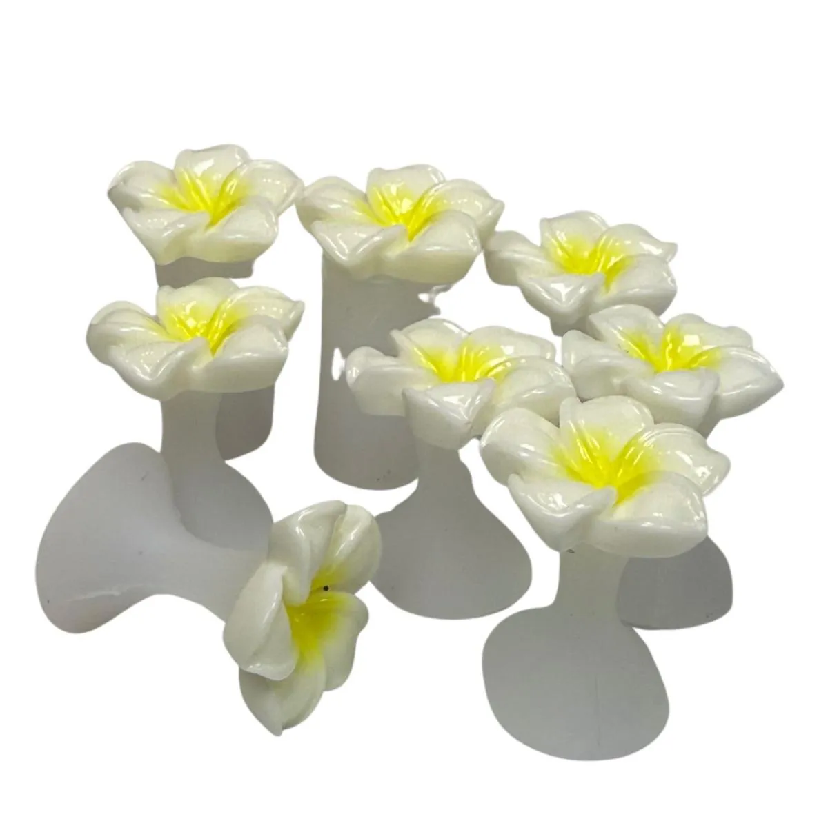 8 UNIDADES SEPARADORES PARA DEDOS PEDICURE FLOR BRANCA