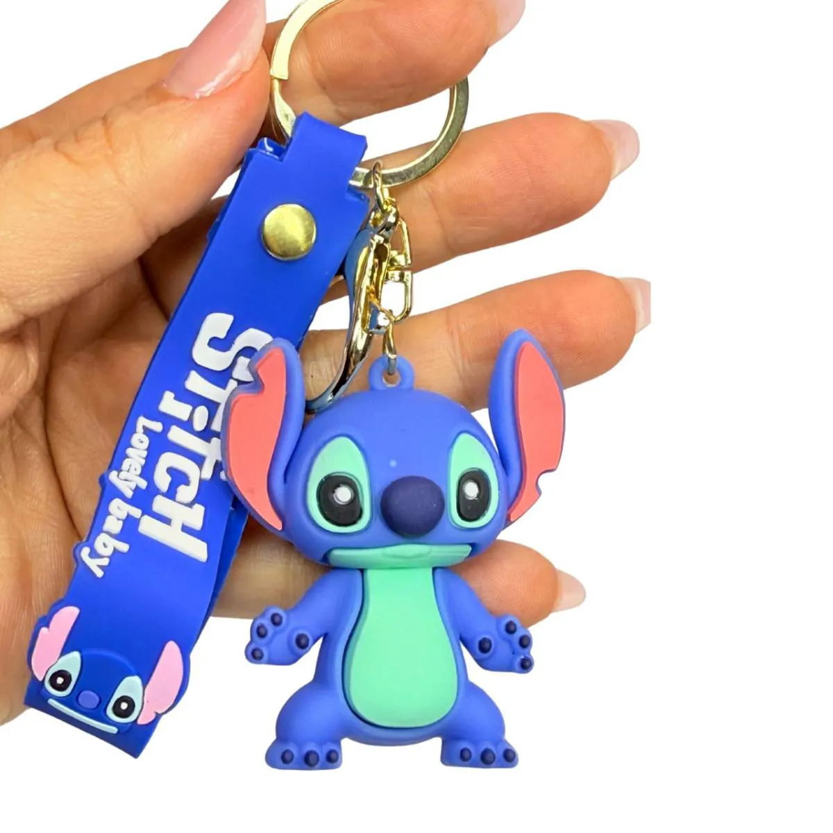 CHAVEIRO EMBORRACHADO STITCH FILME AZUL