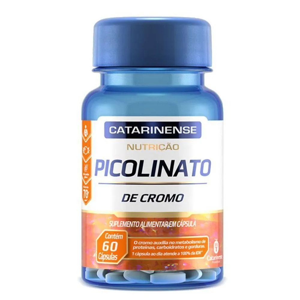 KIT 2 PICOLINATO DE CROMO CATARINENSE PHARMA 60 CáPSULAS