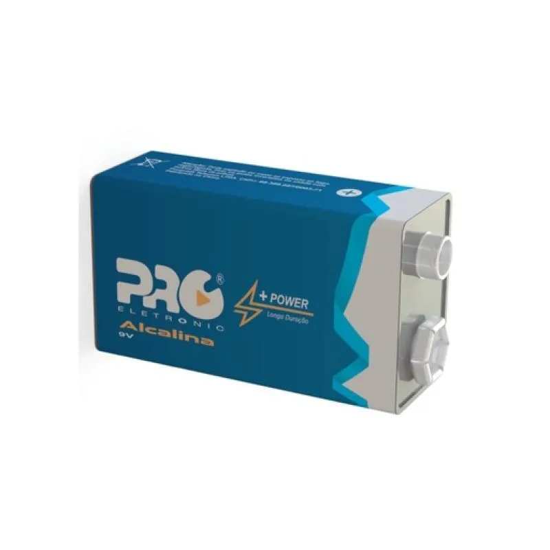 BATERIA ALCALINA 9V (1UN) PROELETRONIC (6LR61) PQBA-9V01
