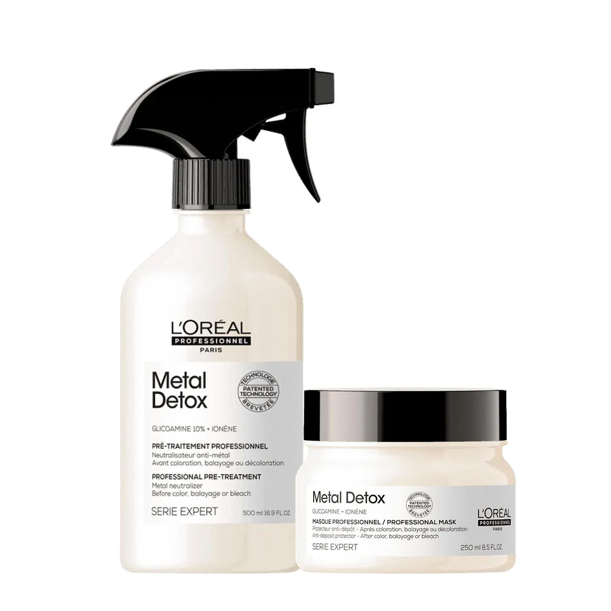 KIT LORéAL PROFESSIONNEL METAL DETOX MáSCARA E SPRAY NAEUTRALIZADOR (2 PRODUTOS)