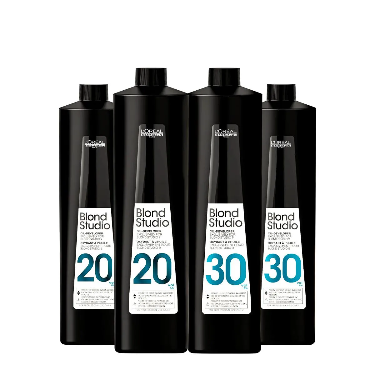 KIT LORéAL PROFESSIONNEL BLOND STUDIO OIL DEVELOPER OXIDANTE EXTRA 20V E 30V (4 PRODUTOS)