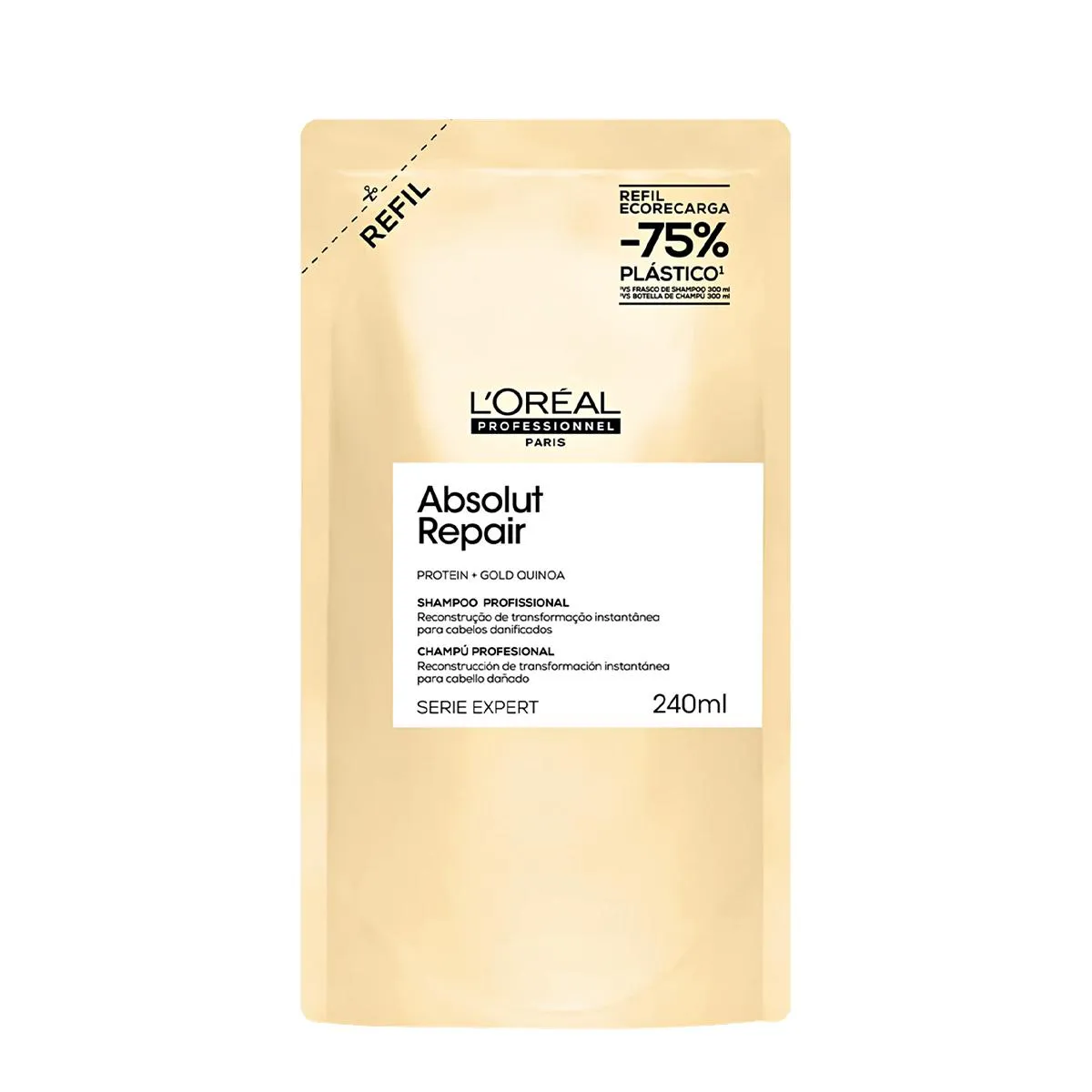 LORéAL PROFESSIONNEL SERIE EXPERT ABSOLUT REPAIR GOLD REFIL - MáSCARA CAPILAR 240ML