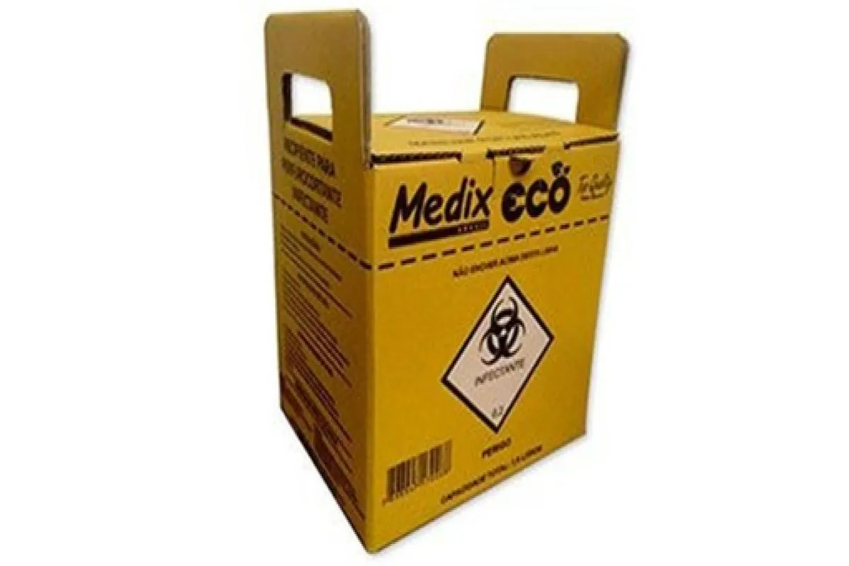 CAIXA COLETORA RESIDUOS PERFUROCORTANTES 7L MEDIX