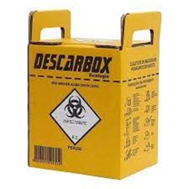CAIXA COLETORA RESIDUOS PERFUROCORTANTES DESCARBOX 3L