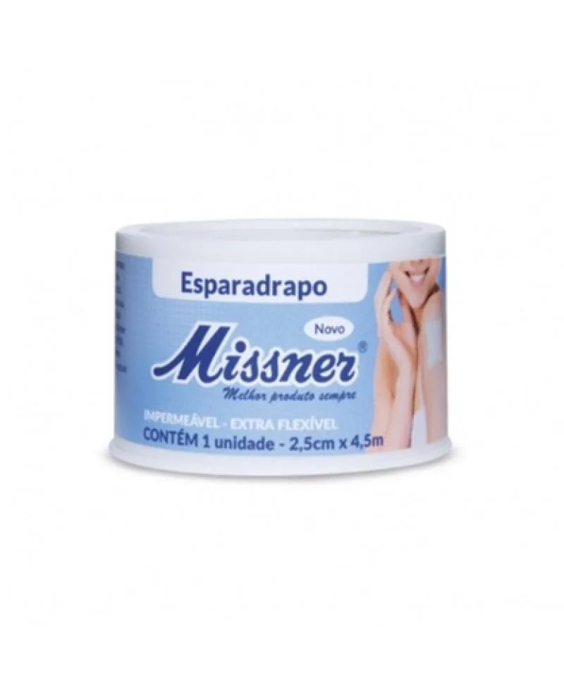ESPARADRAPO IMPERMEáVEL MISSNER 2,5CM X 4,5M - 1 UNIDADE