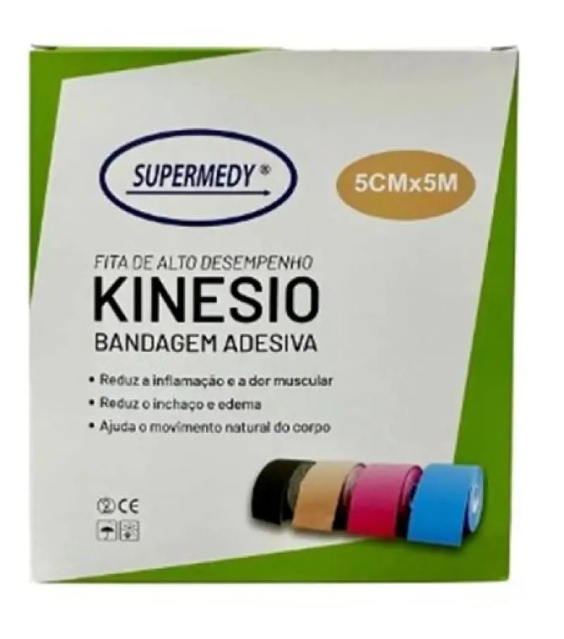 FITA KINESIO AZUL 5CM X 5M SUPERMEDY 1UN
