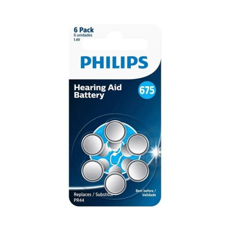 PILHA AUDITIVA 675 C/ 6 PHILLIPS ZA675B6A/59