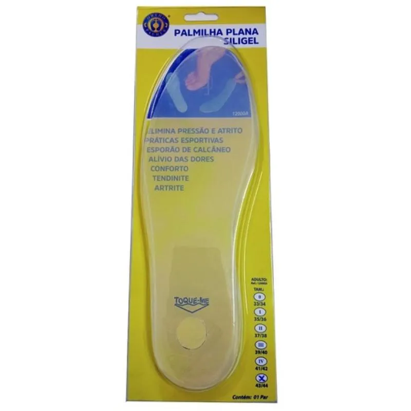 PALMILHA PLANA SILIGEL ORTHO PAHUER 33/34 - CONFORTO DIáRIO
