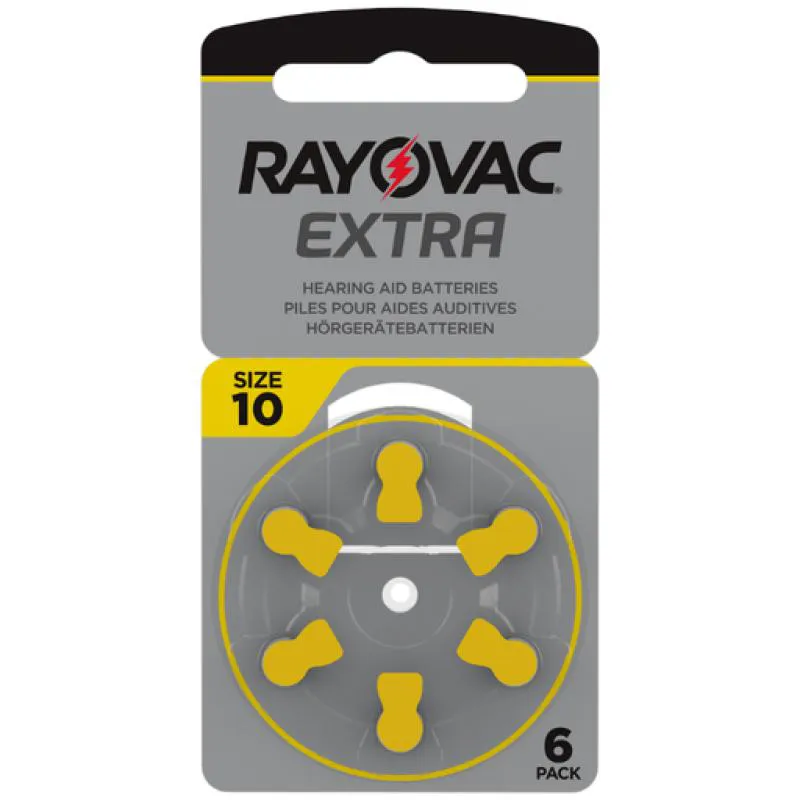 PILHA AUDITIVA 10 C/ 6 RAYOVAC EXTRA