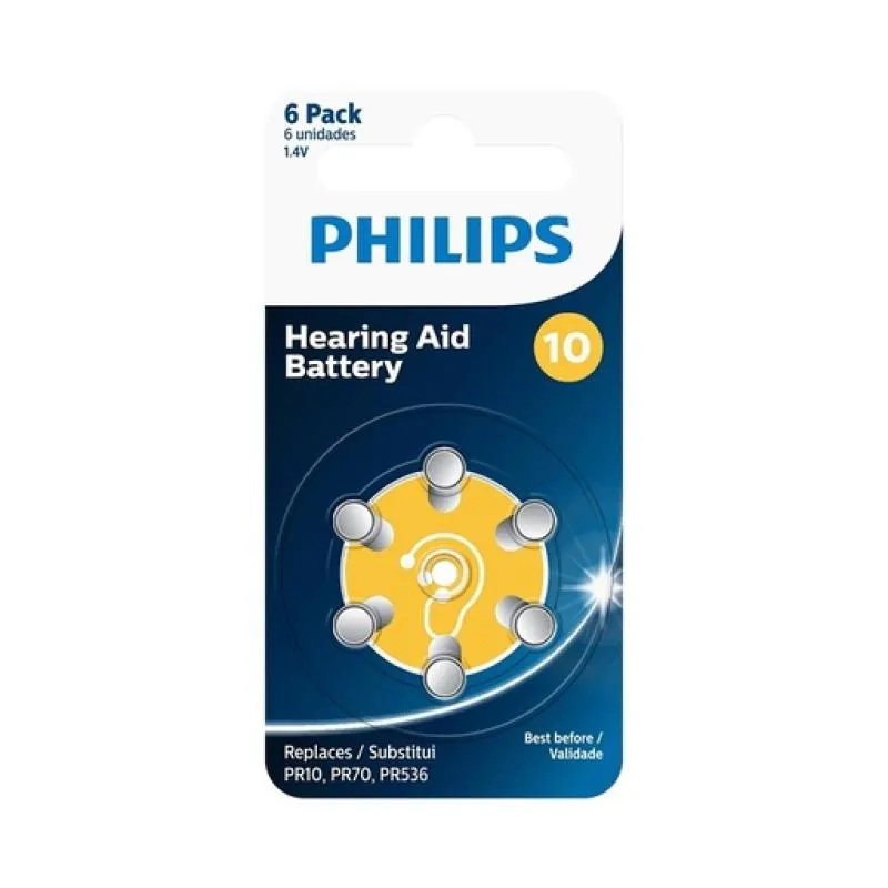 PILHA AUDITIVA 10 C/ 6 PHILIPS ZA10B6A/59