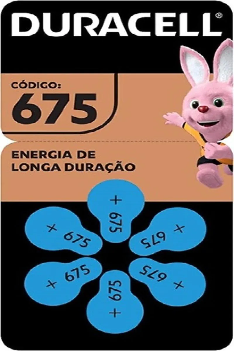 PILHA AUDITIVA 675 C/ 6 DURACELL